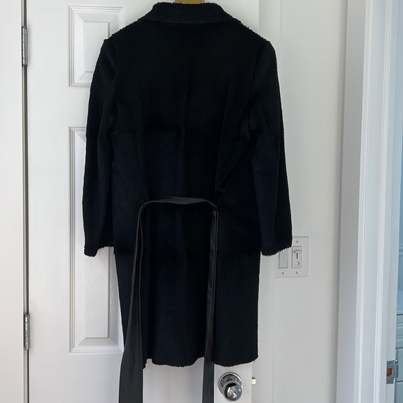 JIL SANDER Black Single Breasted Sheared Fur Coat - Picture 4 of 11